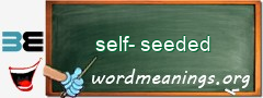 WordMeaning blackboard for self-seeded